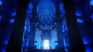 Videomapping en el interior de Catedral. Proyecto de Meraki Cultura Audiovisual