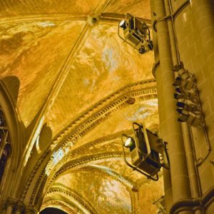 Detalle de la tecnología dentro de Lumina Catedral de Toledo: proyector